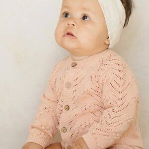 Quincy Mae Knit Melon Cardigan